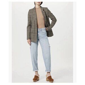 The Drop Women's XXL Praline Karolina Sleeveless Ribbed Mock Neck Sweater X1